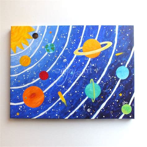 solar system painting on wall - Chrissy Moulton