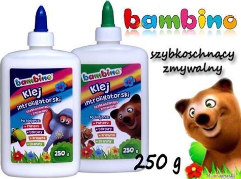 Bambino Klej Introligatorski Szybkoschnący 250G Papier Szkło Ceny i