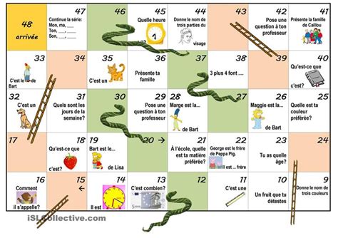 Jeu D Chelles Et Serpents Fiches P Dagogiques Jeux De Grammaire