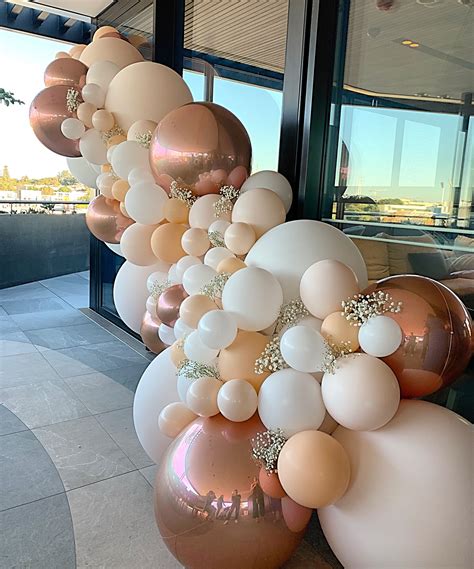 Gorgeous Rose Gold And Blush Balloon Garland By Stylish Soirees Perth Gold Birthday Party