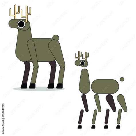 Cute Deer Simple Minimalist Vector Flat Animatable Animation After