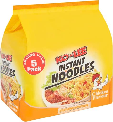 Ko Lee Instant Noodles Chicken Flavour 5 Pack 350g Uk Grocery