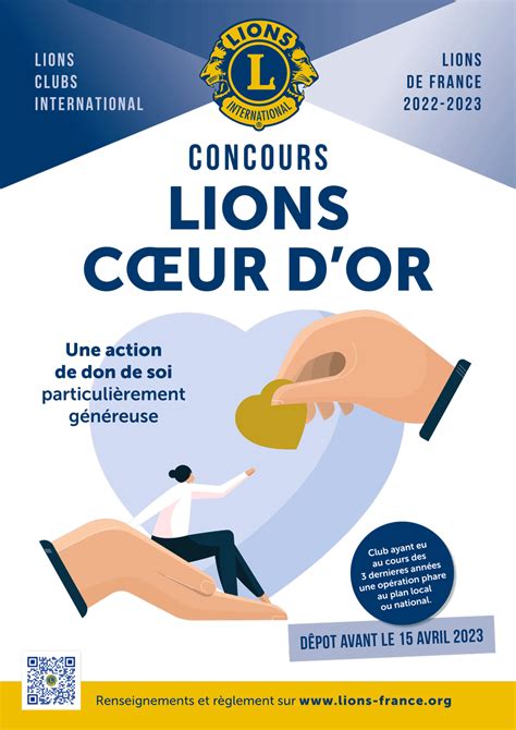 Affiche Coeur Dor Lions Clubs District Est