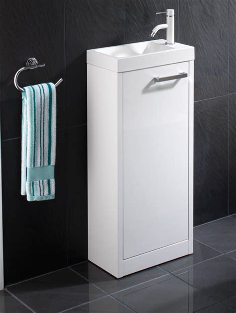 HIB Solo Floor Standing Vanity Unit 400 X 845mm White 9602200