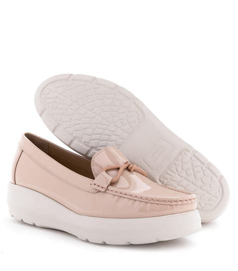 Mocasin Locanda Mujer Terraplen Medio Cuero Nude Gacel Colores