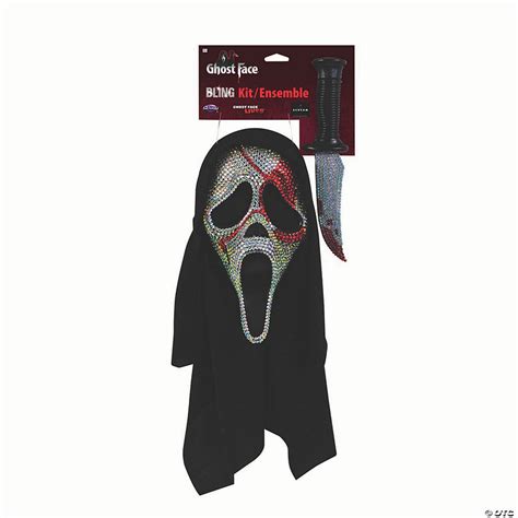 Adults Scream Ghost Face Bling Bloody Mask Knife Costume Accessory