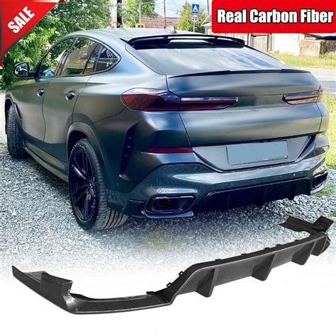 Real Carbon Rear Bumper Lip Diffuser Spoiler For BMW X6 G06 M Sport