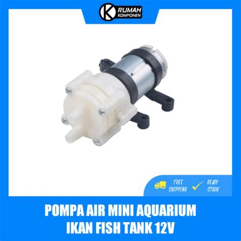 Jual Pompa Air Mini Aquarium Ikan Fish Tank 12V Mini Pump 12 Volt