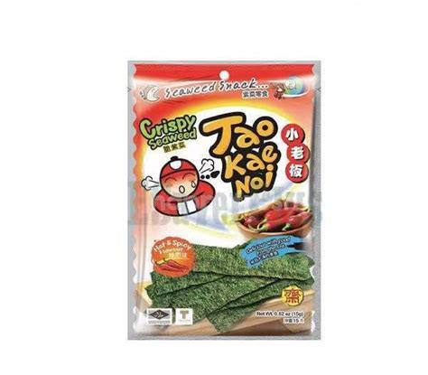 Tao Kae Noi Crispy Seaweed Hot Spicy Flavoured 15G Lazada