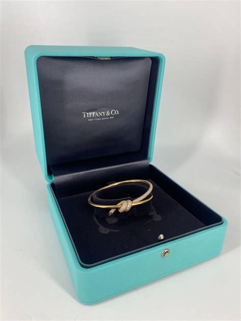 Lot The Tiffany Knot Double Row Hinged Bangle