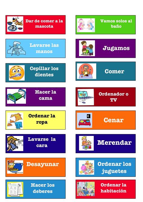 Calendario De Rutinas Tabla De Tareas Para Niños Recompensas Para Niños Horario Para Niños