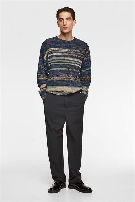 COLOURFUL STRIPED JACQUARD SWEATER View All KNITWEAR MAN ZARA