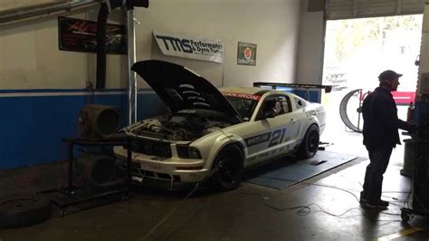 Mustang Nasa Aix Racecar With 358ci Roush Yates Nascar Cup Engine On Dyno At Tms Youtube