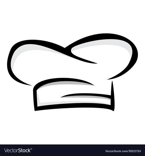 Chef hat logo design simple Royalty Free Vector Image