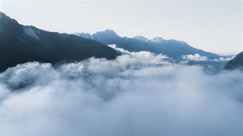 Wallpaper Nature Landscape Mountains Clouds Sky Snow New