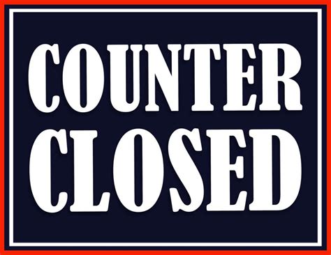 Counter Closed Sign Free Download In 2024 Closed Signs Counter