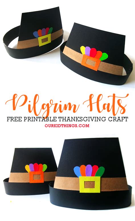 Pilgrim Hat Craft in 2024 | Thanksgiving crafts preschool, Thanksgiving crafts for toddlers ...