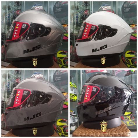 Jual HELM NJS ZX 1 FULL FACE SOLID POLOS ORIGINAL Shopee Indonesia