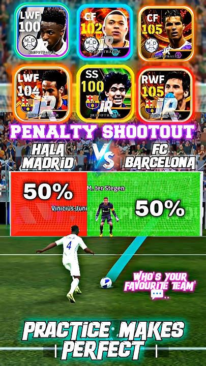 Efootball 24 Hala Madrid Vs Fc Barcelona Penalty Shootout 🐐🔥😳 Efootball Penalty Pes