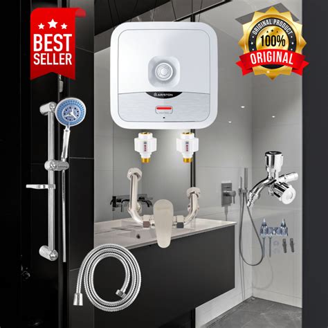 Jual Paket Komplit Water Heater Pemanas Air Kamar Mandi Ariston 15