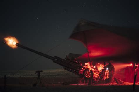 DVIDS - Images - Alpha Battery artillery night live-fire at exercise Eager Lion [Image 1 of 5]