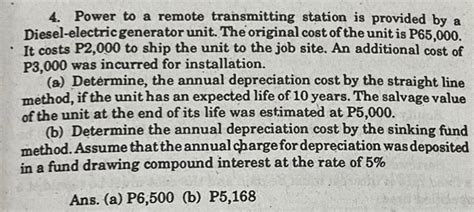 Solved Power To A Remote Transmitting Station Is Provided Chegg