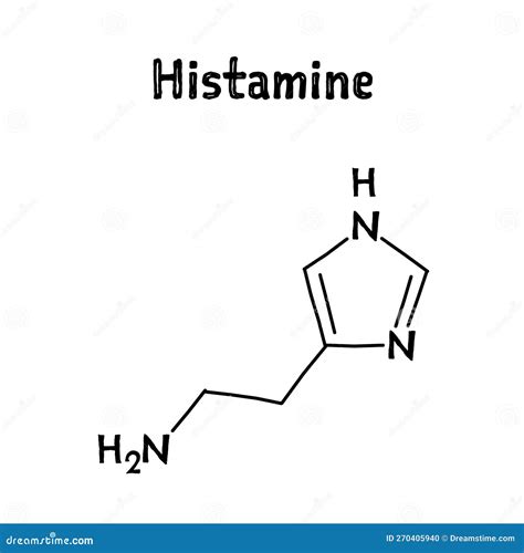 Histamine Structural Formula Of Molecular Structure Stock Illustration