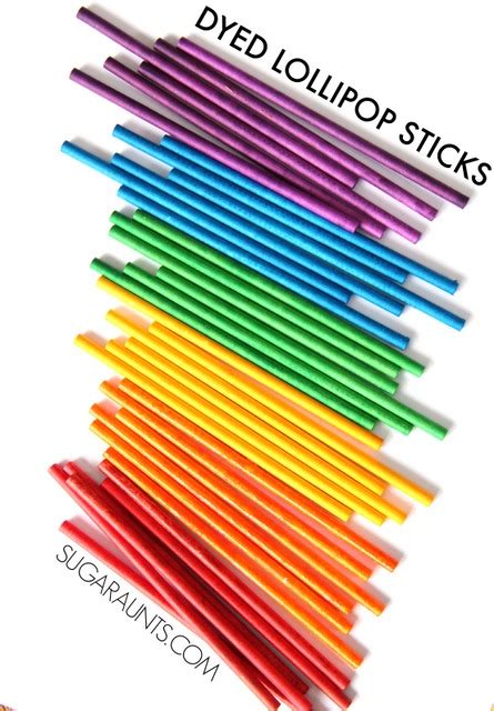 Dyed Rainbow Lollipop Sticks - The OT Toolbox