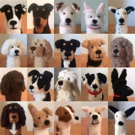 Handmade Felt Dogs Craft