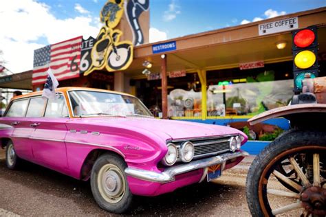 Seligman Arizona Usa May 1 2016 Colorful Retro Us Route 66