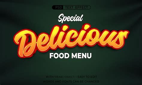 Premium Psd Delicious Editable Text Effect D Style