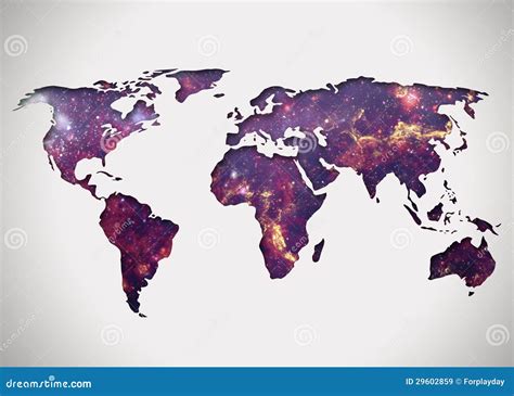 Image Of A Stylized World Map Stock Illustration Illustration Of