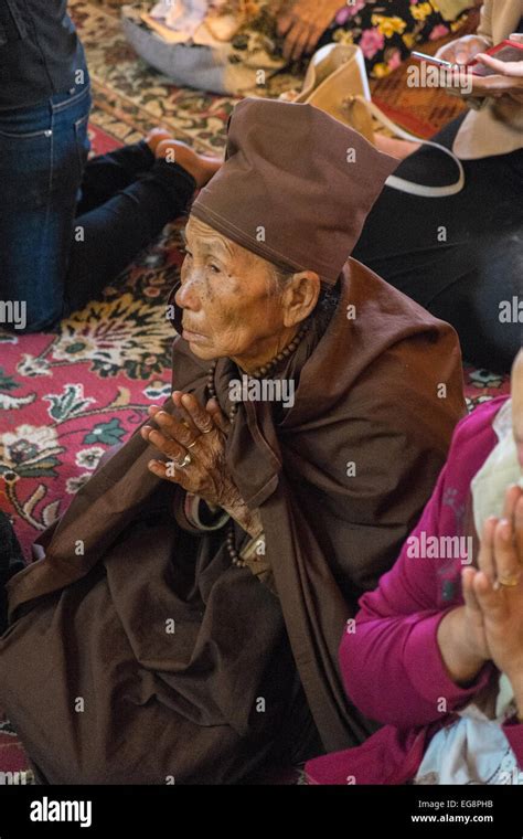 Woman Devotee Praying At Huge Golden Buddha Mahamuni Statue One Of The