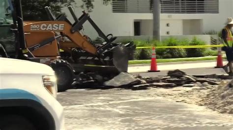 Crews Work On Water Main Break In Fort Lauderdale Wsvn 7news Miami