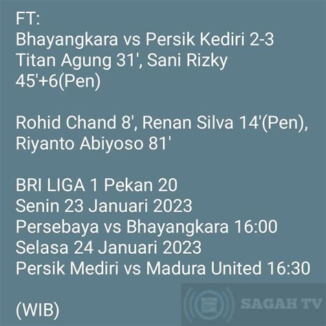 Sagahtvlive On Twitter Bri Liga Pekan