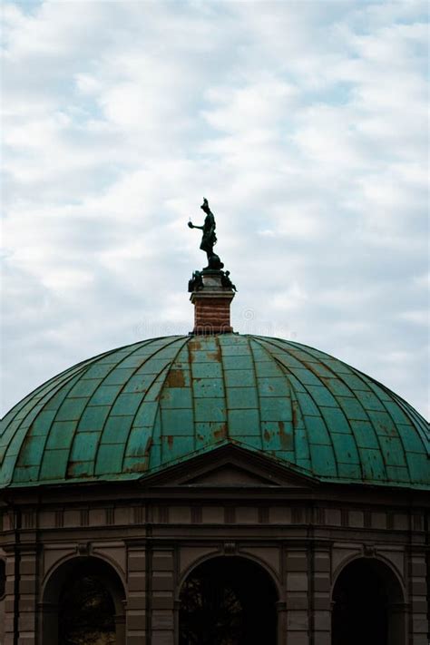 Bronze Statue Of Bavaria In The Hofgarten In Munich Germany Stock