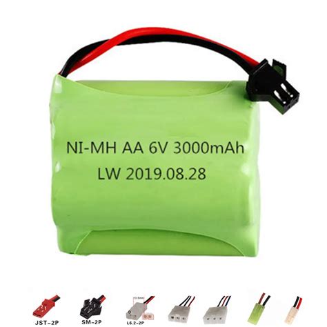 Bateria Recarregável Para Rc 6v 3000mah Nimh Brinquedos Tanques De