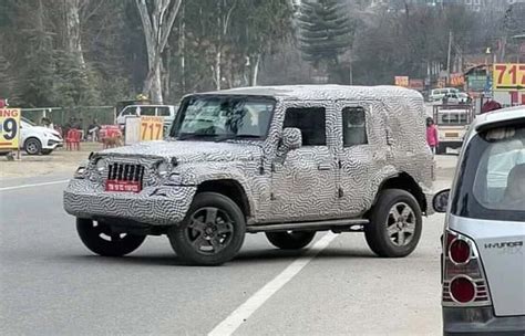 Upcoming Mahindra Thar 5 Door - More Details From New Spy Shots