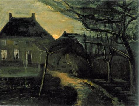 Casa Parroquial En Nuenen A La Luz De La Luna Museo Van Gogh