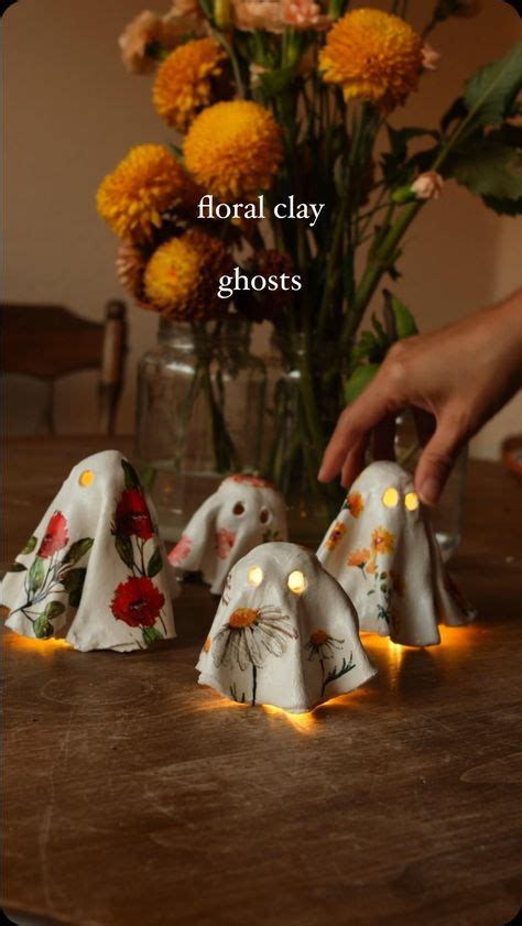 Diy Air Dry Clay Ghosts Cute And Easy Tutorial My Golden Thimble In