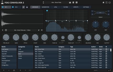 AudioThing 升级 Fog Convolver 2 立体声卷积混响效果器插件 midifan我们关注电脑音乐