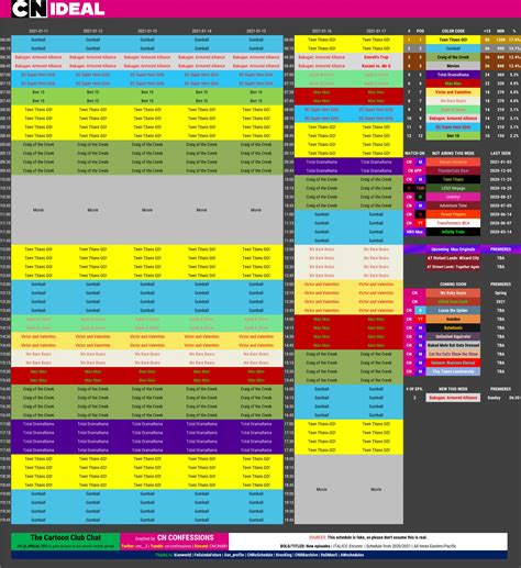 Cartoon Network Schedule Christmas 2021 - Printable Schedule