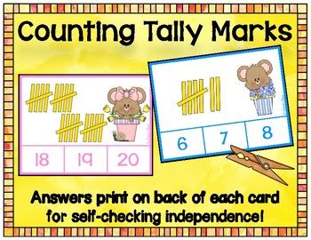 Counting Tally Marks By Just So Sharon Oliver Tpt