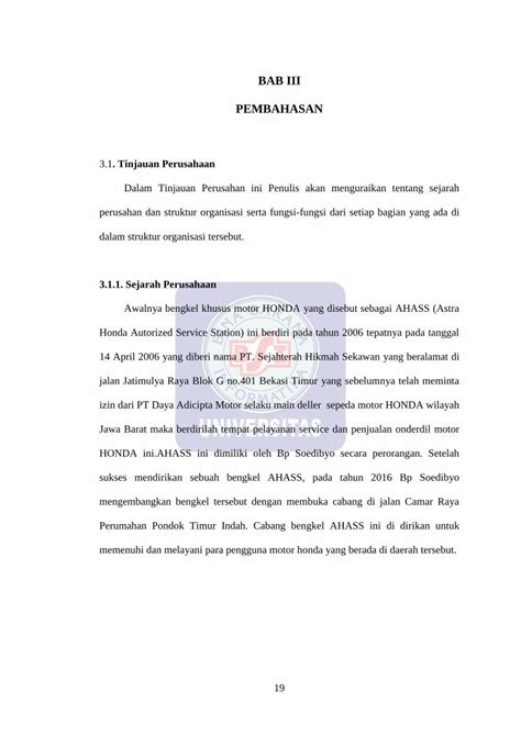 PDF BAB III PEMBAHASAN Repository Bsi Ac Id Motor Memperbaiki