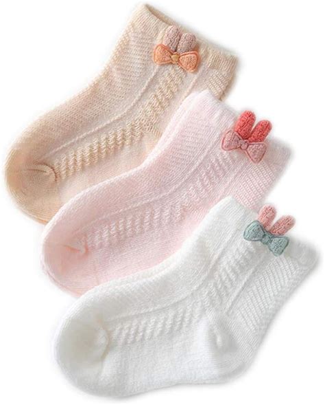 AMEIDD 3 pares de calcetines para bebés recién nacidos Calcetines de