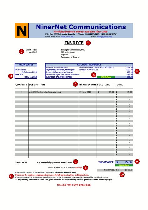 Billing Procedures Ninernet Communications™ Web And Email Hosting