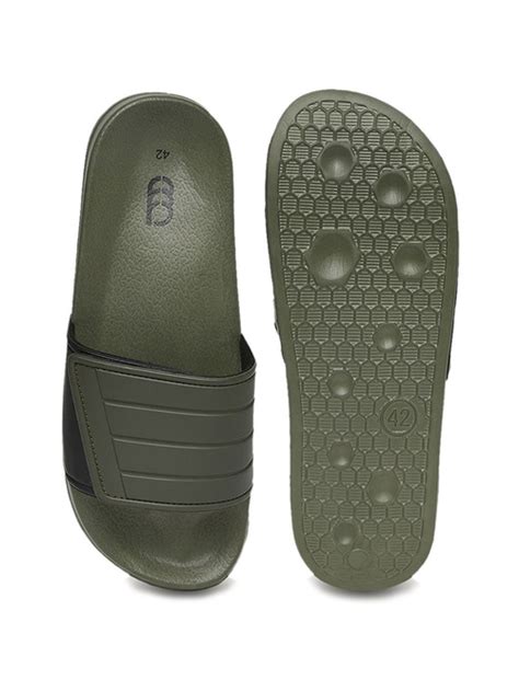 Buy Ajile By Pantaloons Men S Olive Slides For Men At Best Price Tata