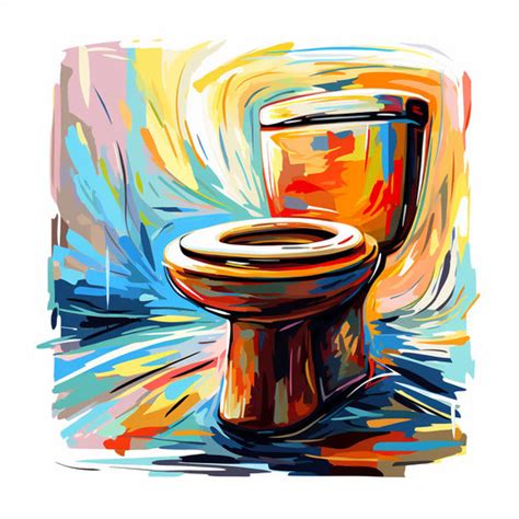 Impressionistic Art Styled Toilet Graphics: Vector, 4K – IMAGELLA