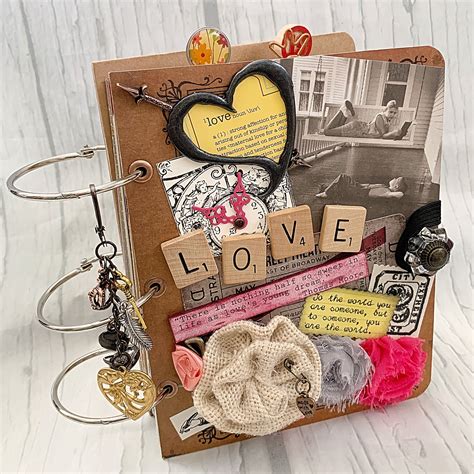 3 Ring Love Planner Organizer Mini Album Junk Journal Smash Etsy