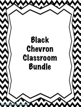 Black Chevron Classroom Bundle By Tara Cameron Tpt